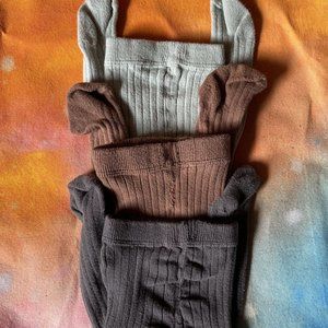 Rylee + Cru Ribbed Tights Stockings Bundle Set